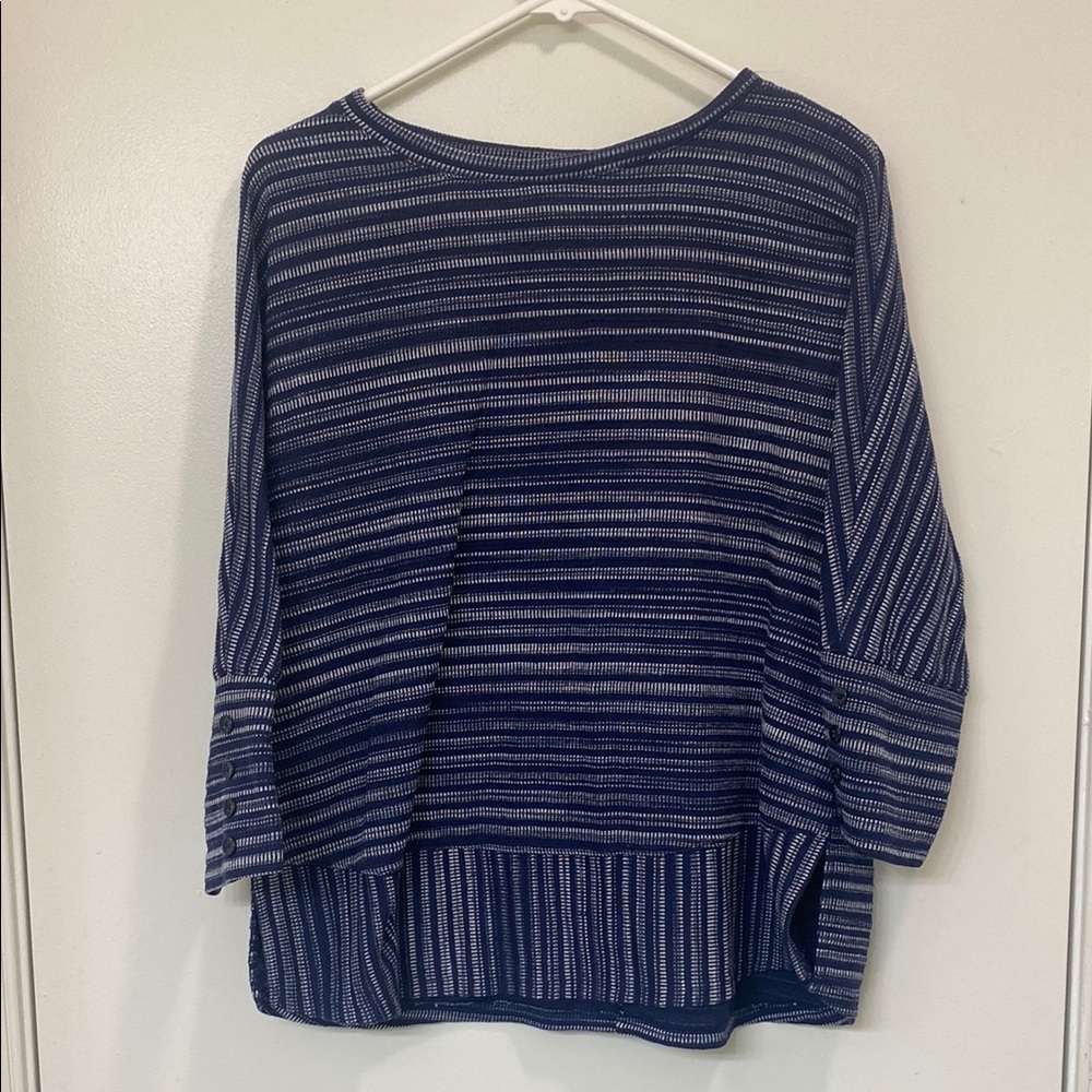 Westbound Navy and White Striped Top